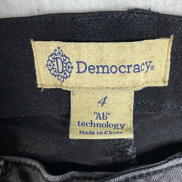 Democracy Ankle Skinny Jeans Womens Size 4 Low Rise Denim Black Jeans 28x27 - Picture 10 of 13